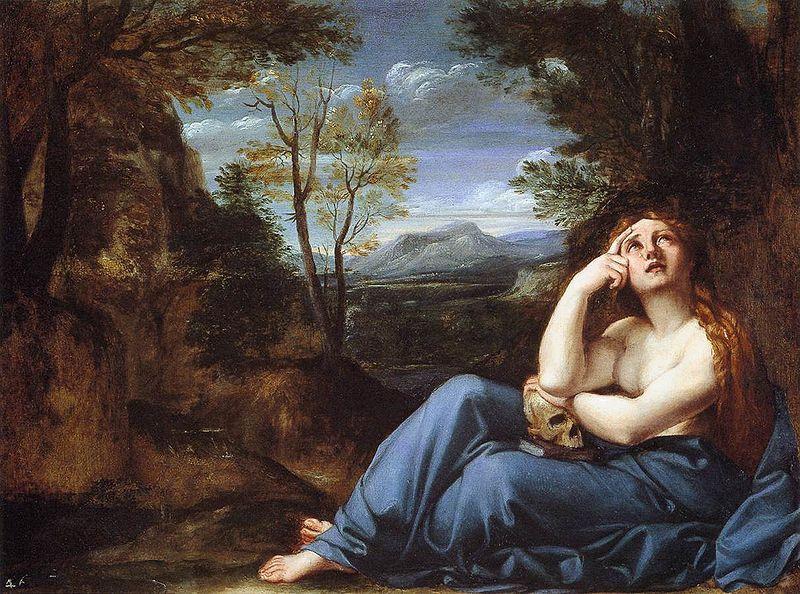 Annibale Carracci Penitent Magdalen in a Landscape oil painting picture